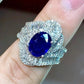 Zenat Blue Cube Zircon Elegant Ring