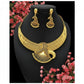 Zenat Luxury Flower Necklace Sets Wedding Gold Plated