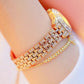 Zenat Zircon Studded Watch For women