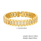 Bracelet 14K Gold Plated Cubic Zirconia Chunky Adjustable