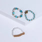 Trendy Cute Bohemia Pearl Flower Acrylic Beaded Rings Party Jewelry Finger Ring Set Women Ring