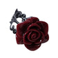 Zenat Punk Gothic Red Rose Adjustable Ring