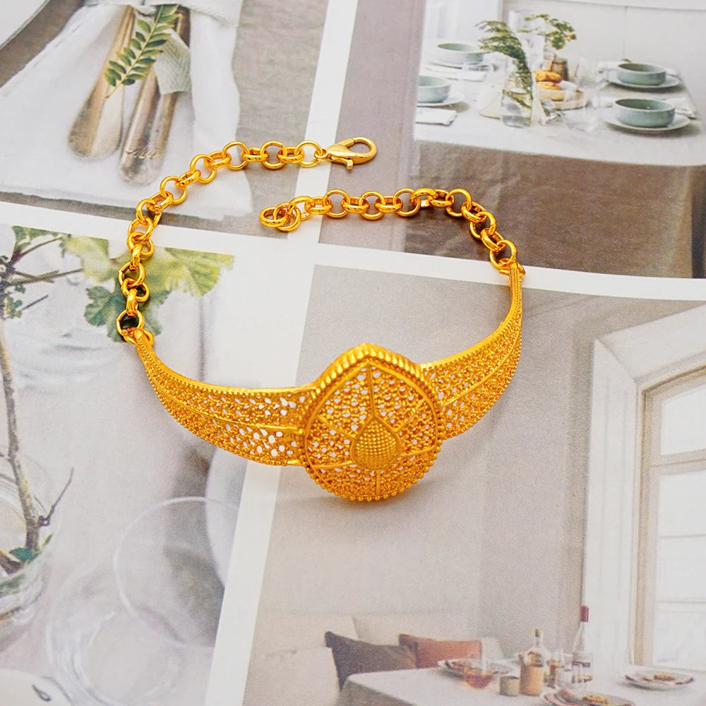 Zenat Dubai 24K Gold Plated Wedding Jewelry Set