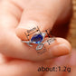 Zenat Blue Cube Zircon Elegant Ring