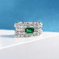 Zenat Green Oval Crystal Party Women's Ring