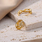 Stainless Steel Evil Eye Earrings for Women 2024 Trend Gold Color Round Circle Hoop Earrings Luxury Wedding Jewelry aretes