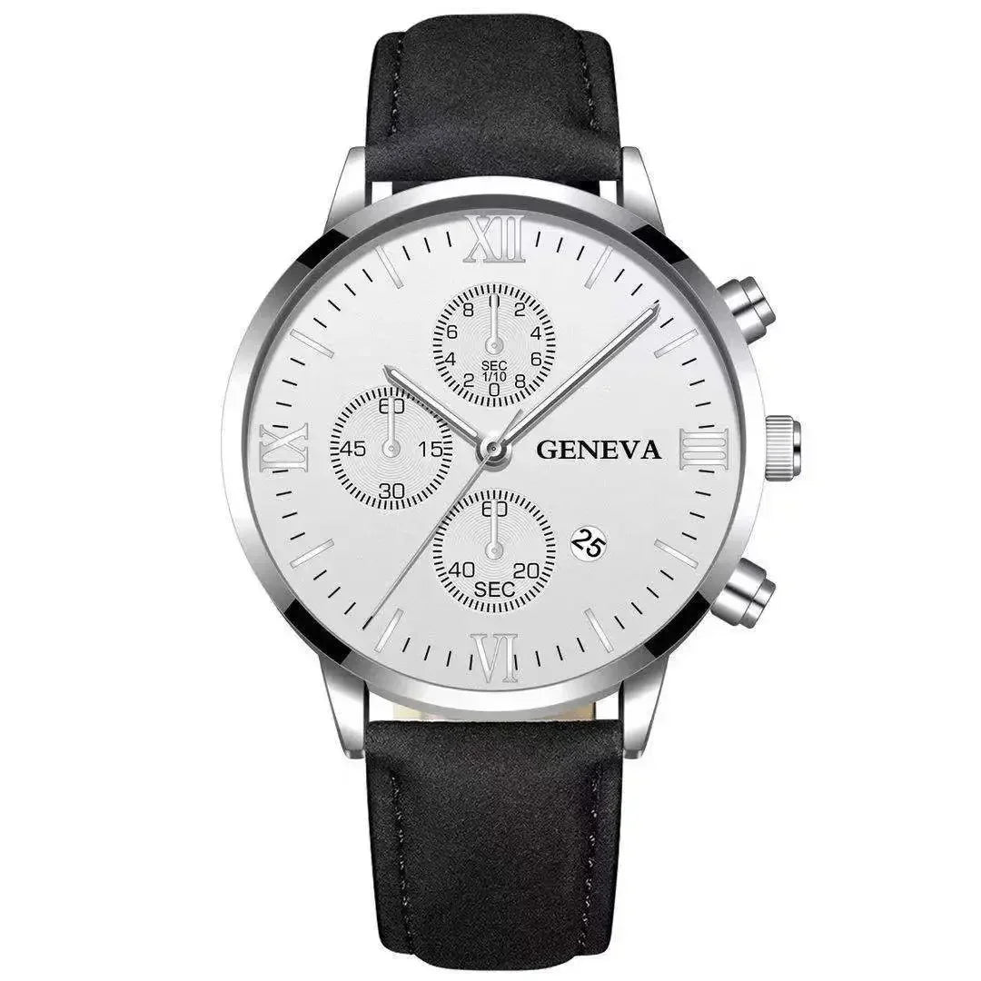 Zenat Geneva Wristwatch Alloy Case Leather