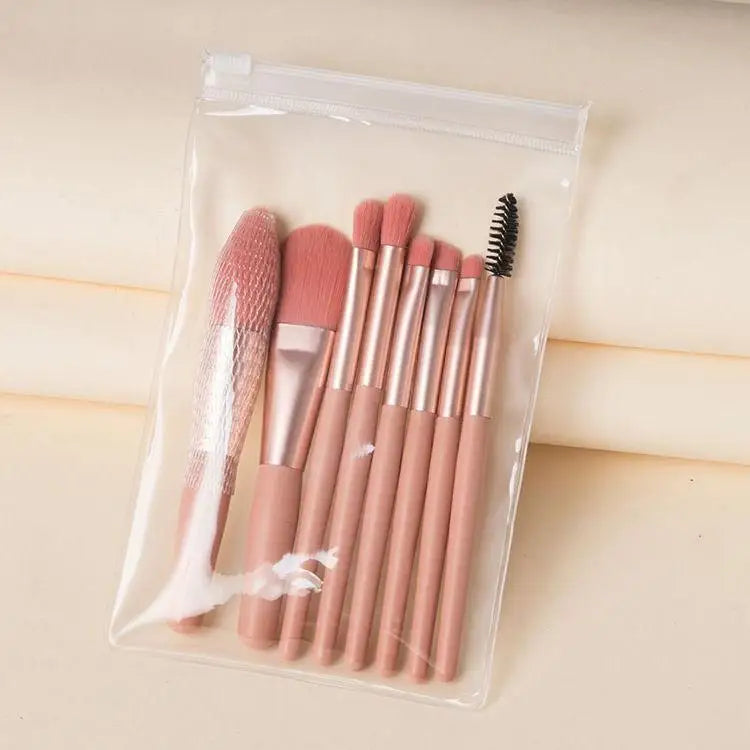 Zenat 8-Piece Portable Soft Makeup Brush Set