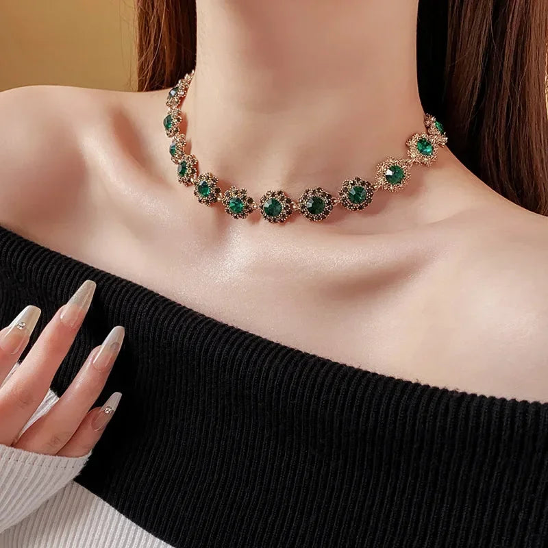Zenat 1/4 Pcs French Choker Necklaces for Women