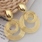 Zenat Big Round Statement Earrings – Gold & Silver
