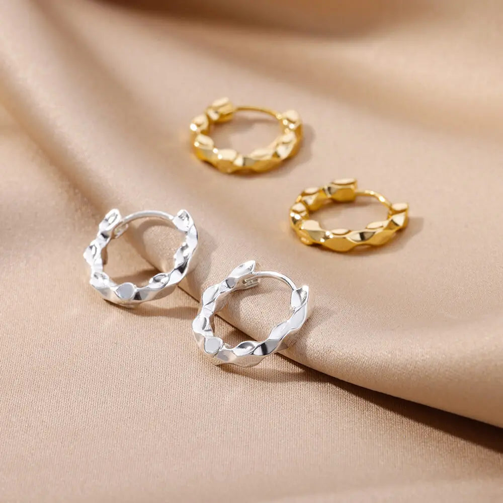Zenat Elegant Round Hoop Earrings – Luxury Stainless Steel