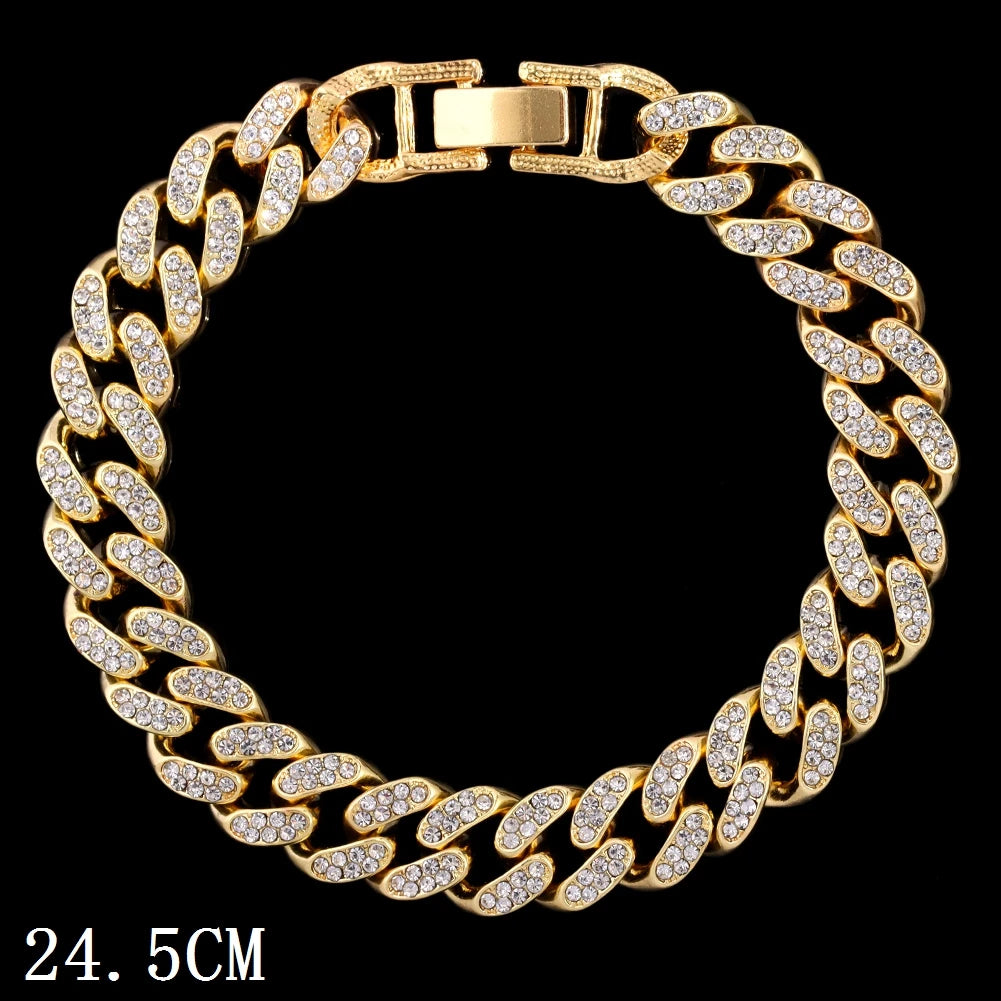 Zenat Iced Out Chunky Cuban Anklet for Women