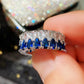 Luxury Female White Crystal Stone  Ring Irregular Zirconia Wedding Rings for Women Trendy Geometric Zircon Engagement Ring