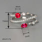 Zenat American Red Cubic Zirconia Ring