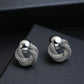 Vintage Metallic Twisted weaving Round Circle Dangle Earrings 2025 New Fashion Wedding Party Drop Earrings for Woman Jewelry