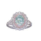 Zenat Inlaid Pink Zircon Multicolour Stone Ring