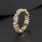Luxury Female White Crystal Stone  Ring Irregular Zirconia Wedding Rings for Women Trendy Geometric Zircon Engagement Ring