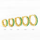 Zenat Rainbow Crystal Hoop Earrings – Minimal Small Huggie