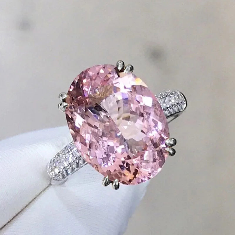 Zenat Pink Cubic Zirconia Ring for Women
