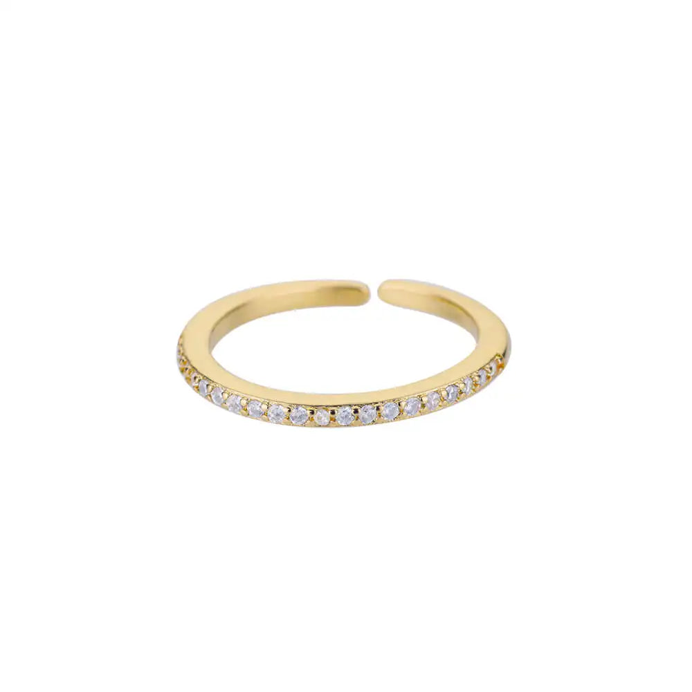 Zenat Mini Green Zircon Adjustable Ring