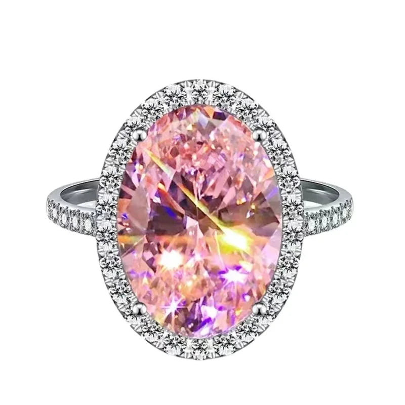 Zenat Pink Cubic Zirconia Ring for Women