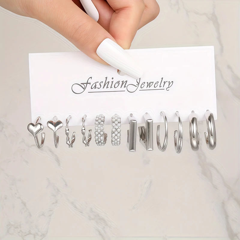 Zenat 6-Pair Elegant Daily Wear Earrings Set