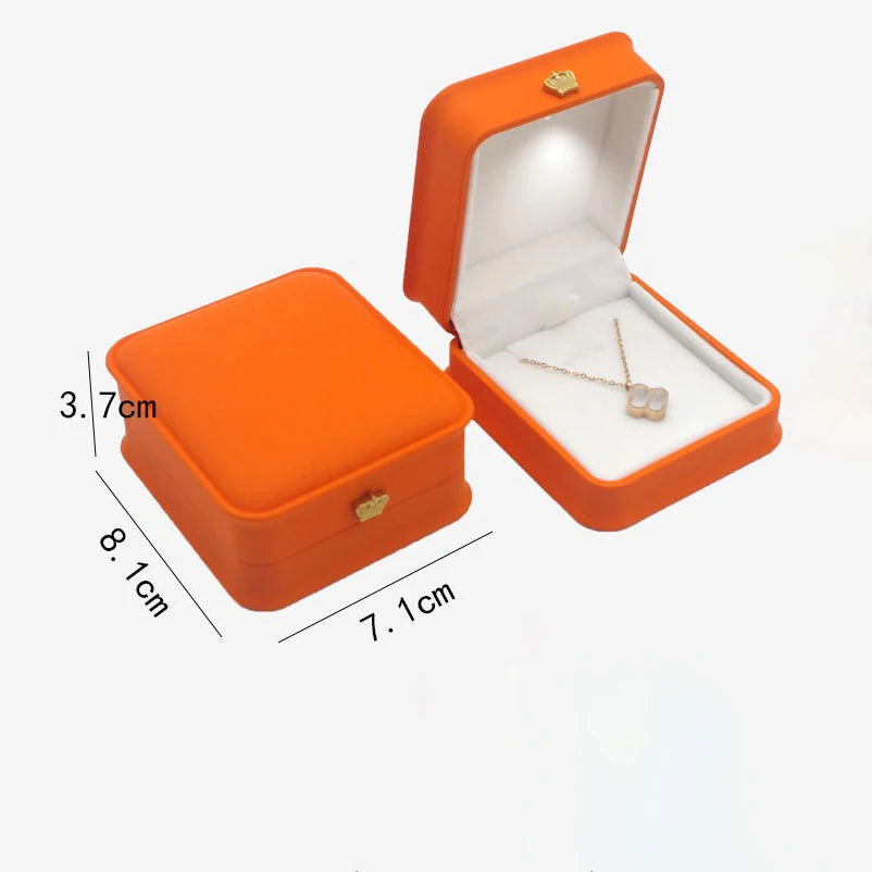 Crown Jewelry Box With Lighted LED