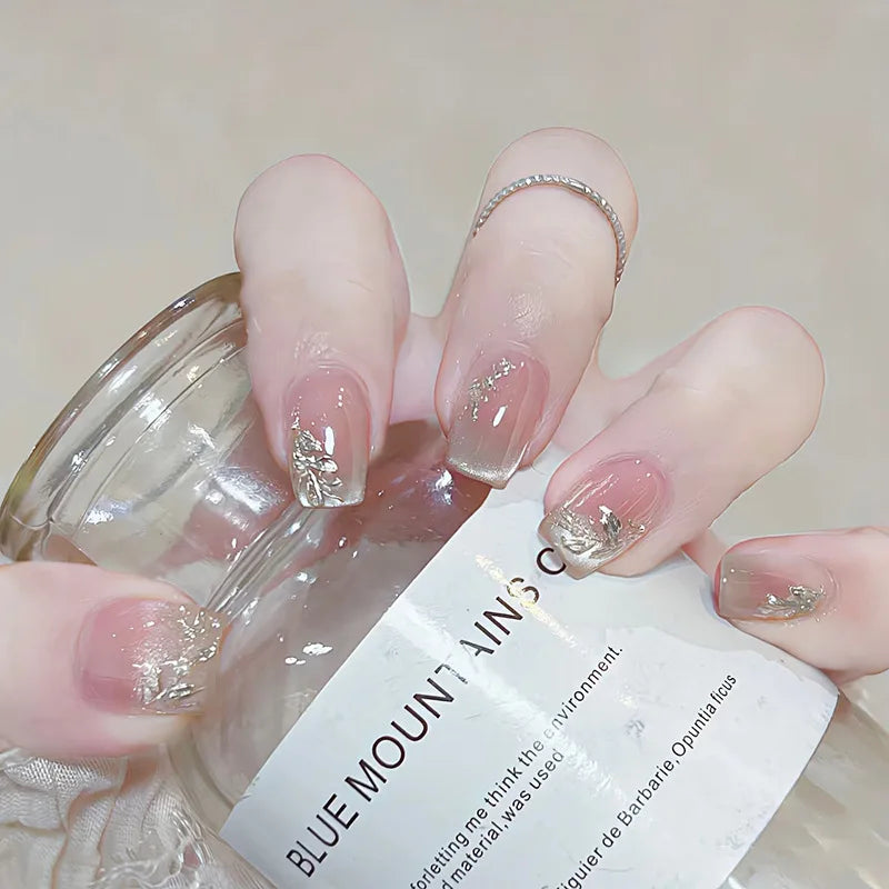 Zenat 24Pcs Glitter Diamond Press-On Nails