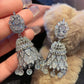 Zenat Colorful CZ Tassel Boho Jhumka Earrings