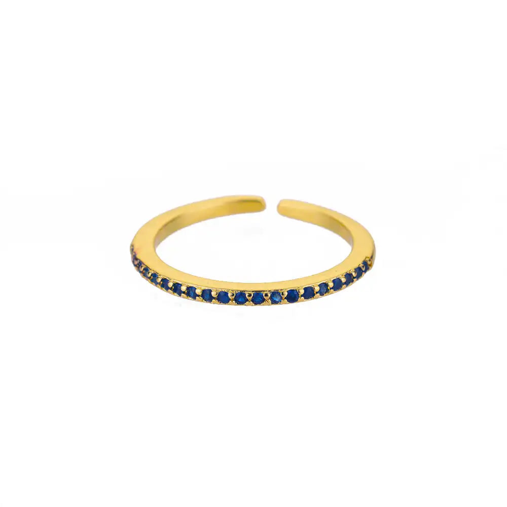 Zenat Mini Green Zircon Adjustable Ring