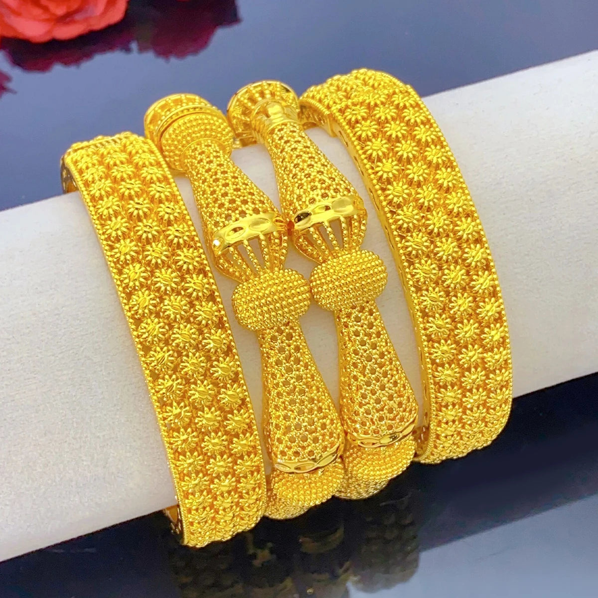 Zenat Luxury 24K Gold Bridal Bangles