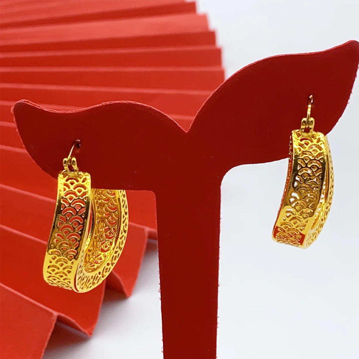 Zenat Dubai Gold Plated Hollow Earrings – Fine Jewelry