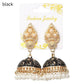 Zenat Bohemia Flower Pearl Bell Jhumka Earrings