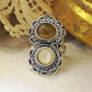 Zenat Victorian Women’s Faux Turquoise Carved Ring