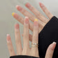 Zenat 24Pcs Glitter Diamond Press-On Nails