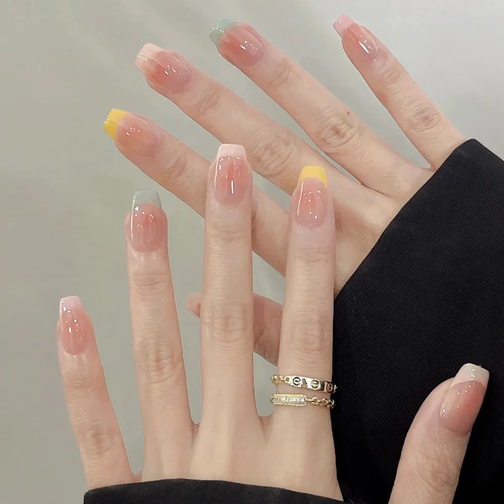 Zenat 24Pcs Glitter Diamond Press-On Nails