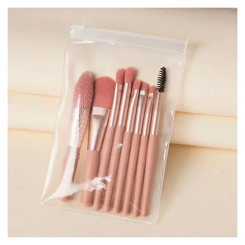 Zenat 8-Piece Portable Soft Makeup Brush Set