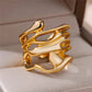 Zenat Zircon Geometric Evil Eye Adjustable Ring