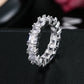 Fashion Luxury Multicolor Charm Zircon Wedding Rings for Women Round Square Stone Party Ring Jewelry