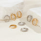 Zenat 8-Piece Chunky Mixed Metal Rings Set