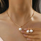 Zenat 4PC Rhinestone & Pearl Jewelry Set