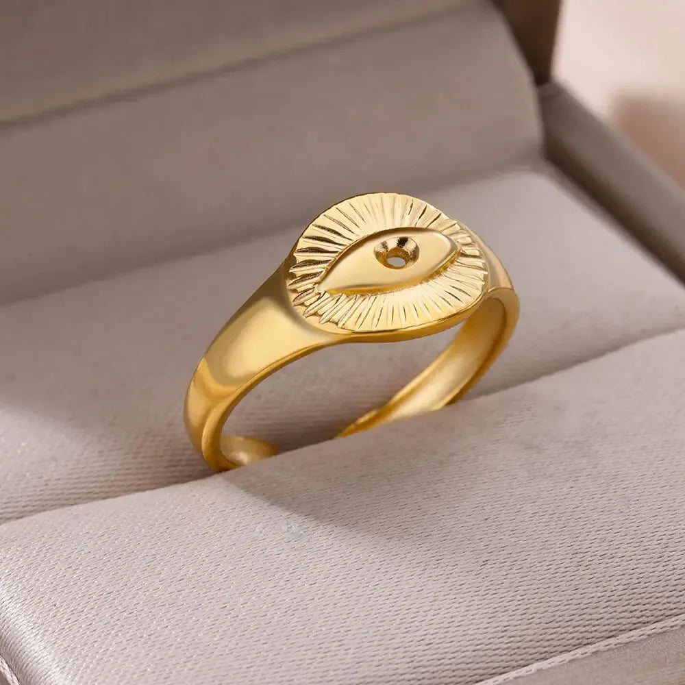 Zenat Zircon Heart Gold Adjustable Ring