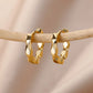 Zenat Elegant Round Hoop Earrings – Luxury Stainless Steel