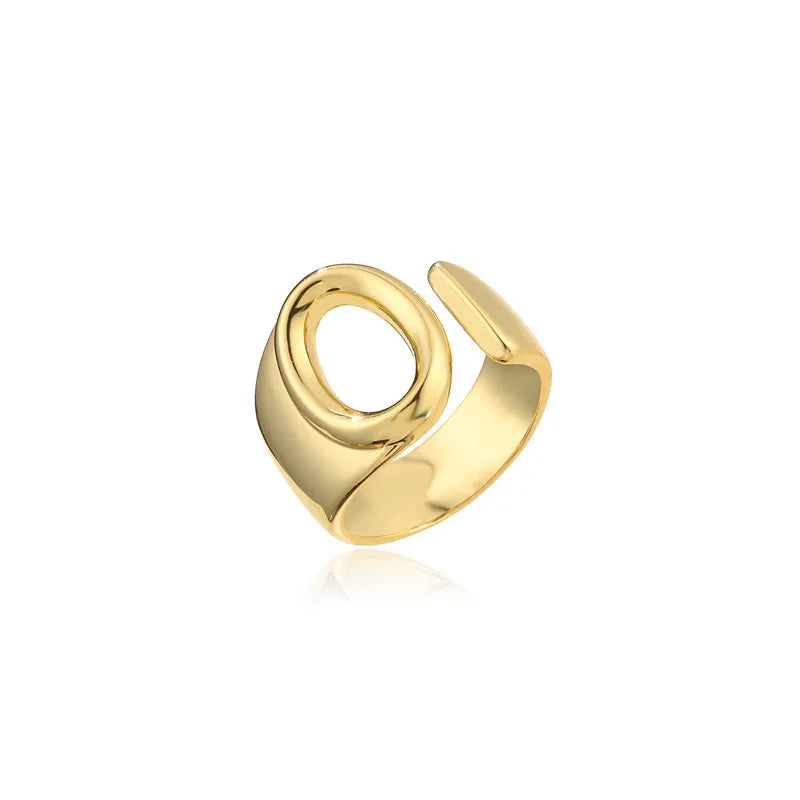 Zenat Letter Adjustable Stainless Steel Ring