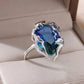 Zenat Zircon Flame Drop Adjustable Ring