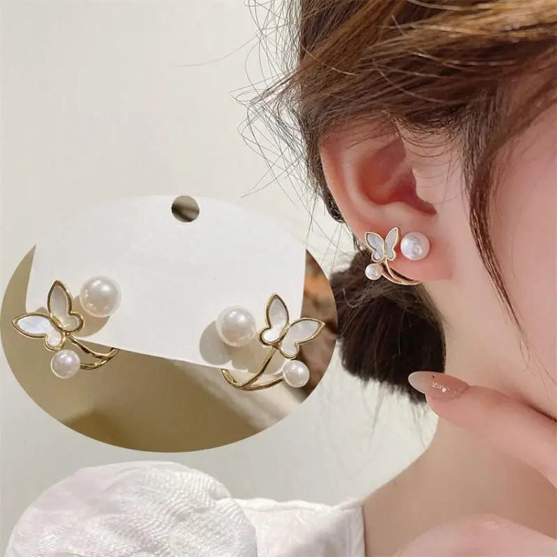 925 Silver Needle Green Flower Earrings For Women Korean Fashion Jewelry 2025 Trending Luxury Zircon Leaf Women's Stud Earrings