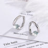 Zenat 925 Silver Gold Crystal Earrings – Luxury Trend