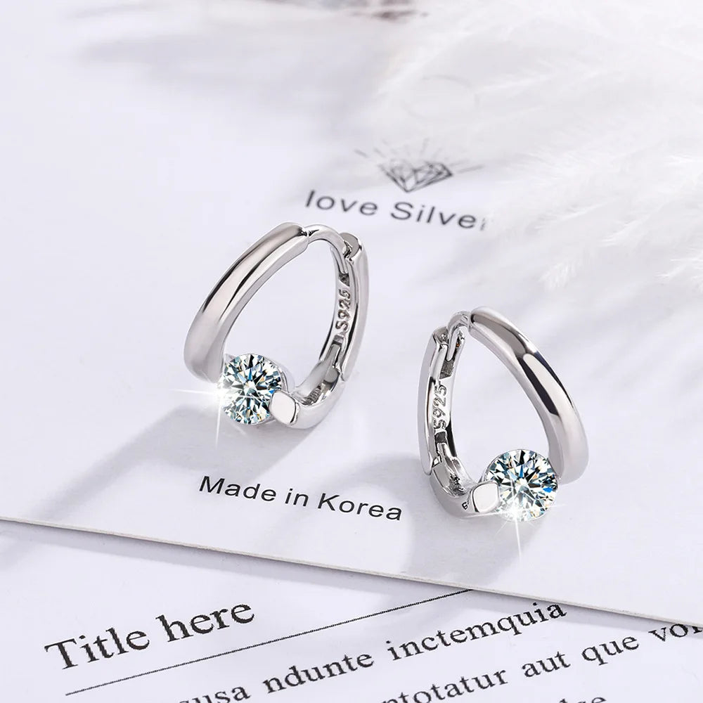 Zenat 925 Silver Gold Crystal Earrings – Luxury Trend