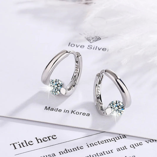 Zenat 925 Silver Gold Crystal Earrings – Luxury Trend