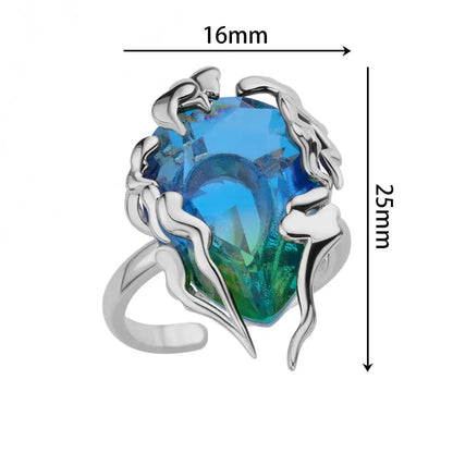 Zenat Zircon Flame Drop Adjustable Ring